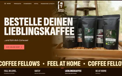 Redesign-Entwurf für Coffee Fellows